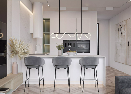 Кухня на заказ KSO-13 с островом