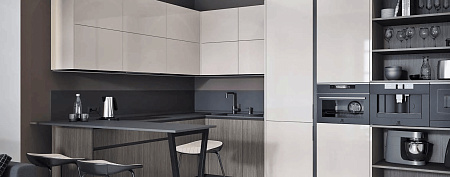 Кухня на заказ KBS-3 с барной стойкой