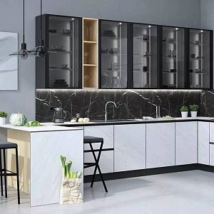 Кухня на заказ KBS-4 с барной стойкой