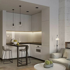 Кухня на заказ KBS-8 с барной стойкой